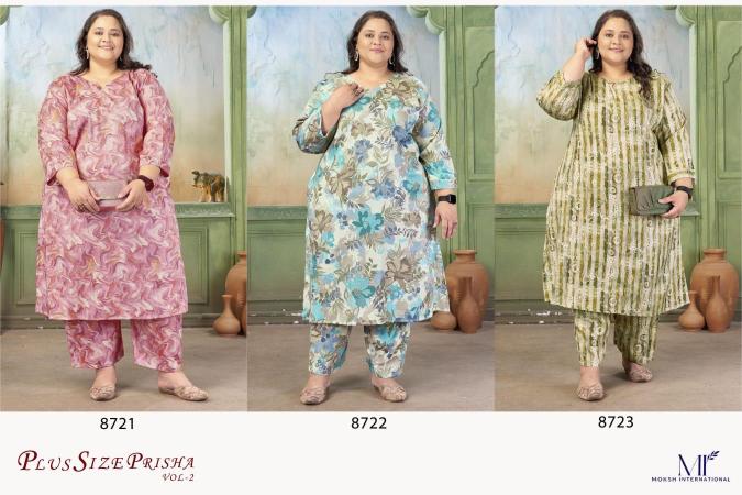 Shree salasar plus size prisha vol-2 single kurtis wholesale